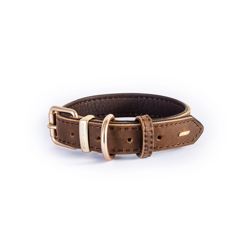 EzyDog Oxford Brown Leather Collar